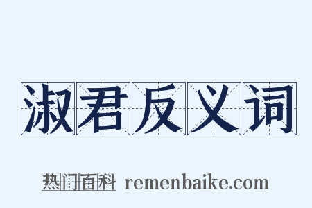 淑君反义词是什么意思的图片